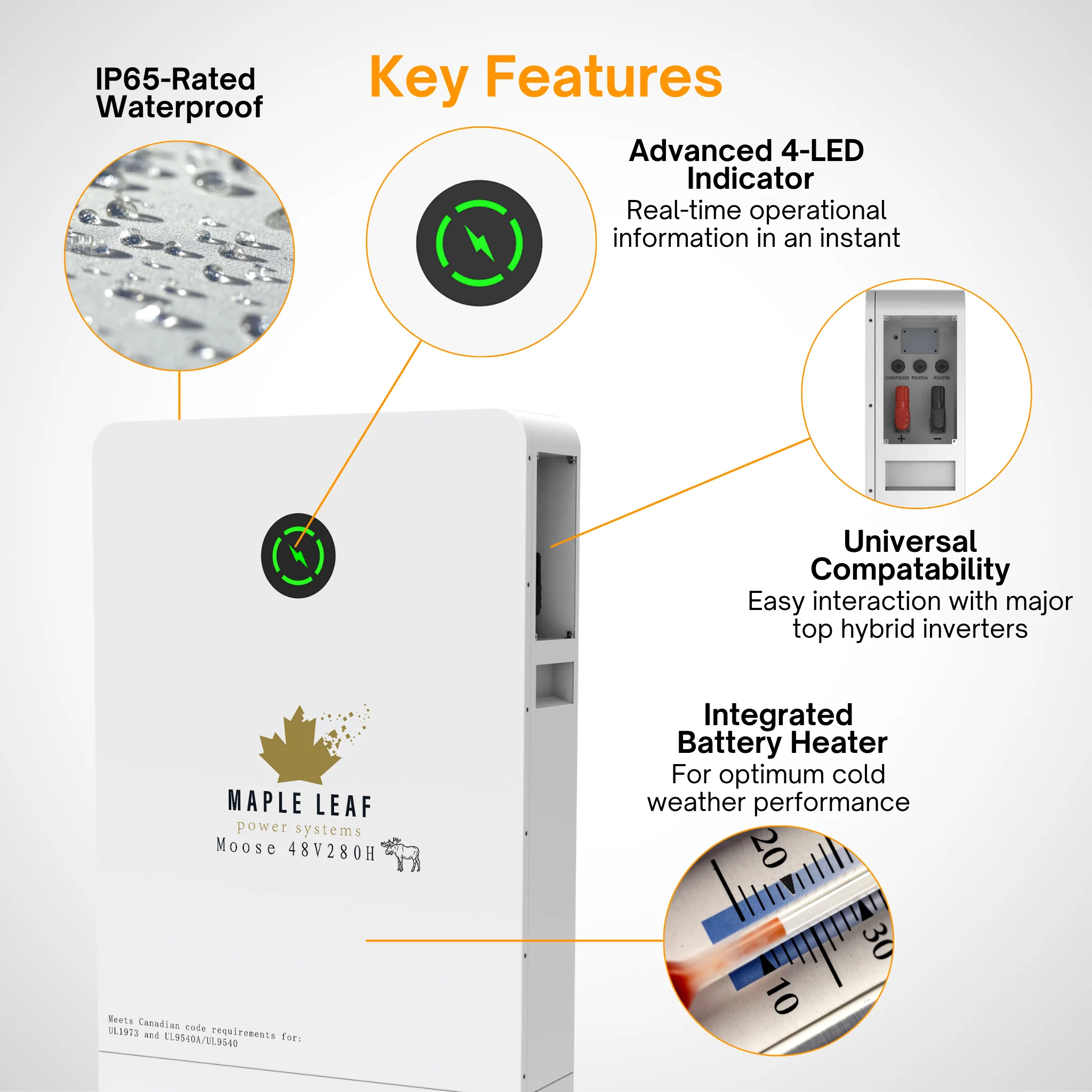 Luxpower LXP6K 6kW Inverter and Maple Leaf Moose Battery Bundles | 48V 280Ah LiFePO4 Battery and Hybrid Inverter Kits | UL9540 Certified | Wall or Floor Mount Options - Image 22