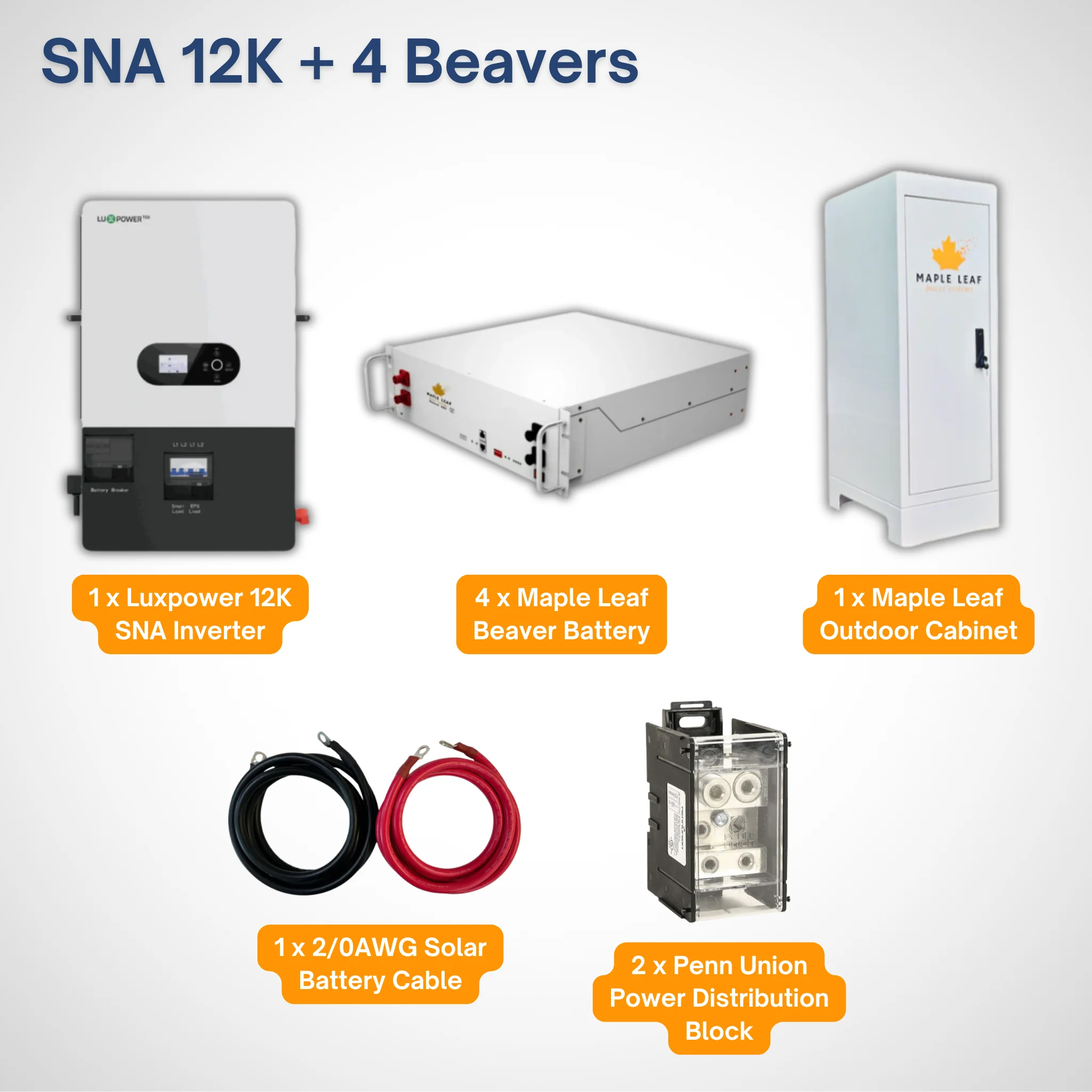Maple Leaf ESS Backup Kits | Luxpower SNA 12K Inverter | Moose & Beaver Battery Options | Off-Grid and Hybrid Ready - Image 23