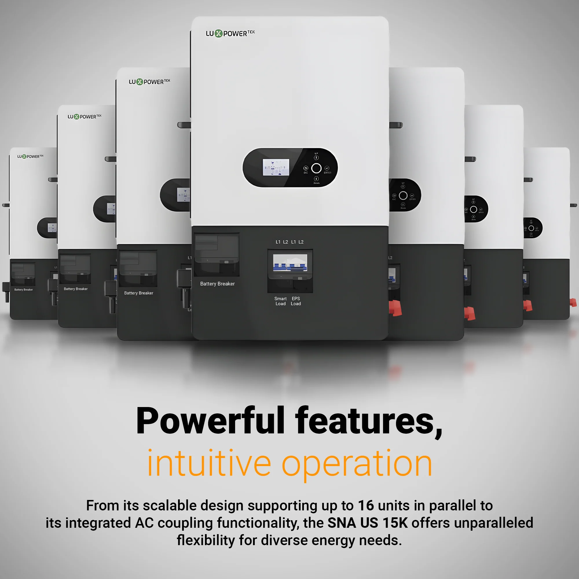 Luxpower SNA-US-15K Off-Grid Split Phase Hybrid Solar Inverter – 15000 Watts | 120/240 V Split Phase Output | Dual MPPT 24 kW PV Input | Lithium Battery & Generator Compatible | Smart WiFi Monitoring | Pure Sine Wave | UL and CSA Certified - Image 7