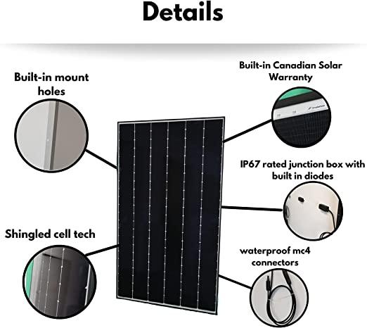 Shingled 680 Watt Solar Panel (Panneau Solaire 680w) - All Black 340w Canadian Panels | W/ CSA Approval, For On-grid, Off-Grid & Hybrid Applications - Image 3