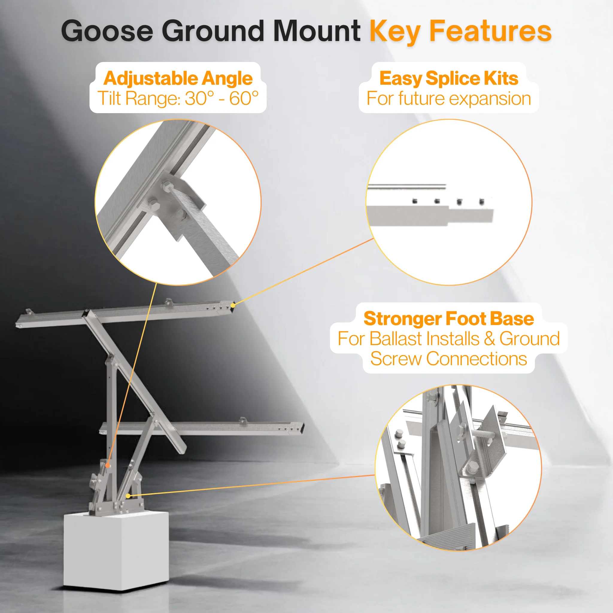 Maple Leaf Goose Ground Mount & 550W Solar Panel Bundles  | Flexible 4, 8, 16, 32 Panel Options - Image 6