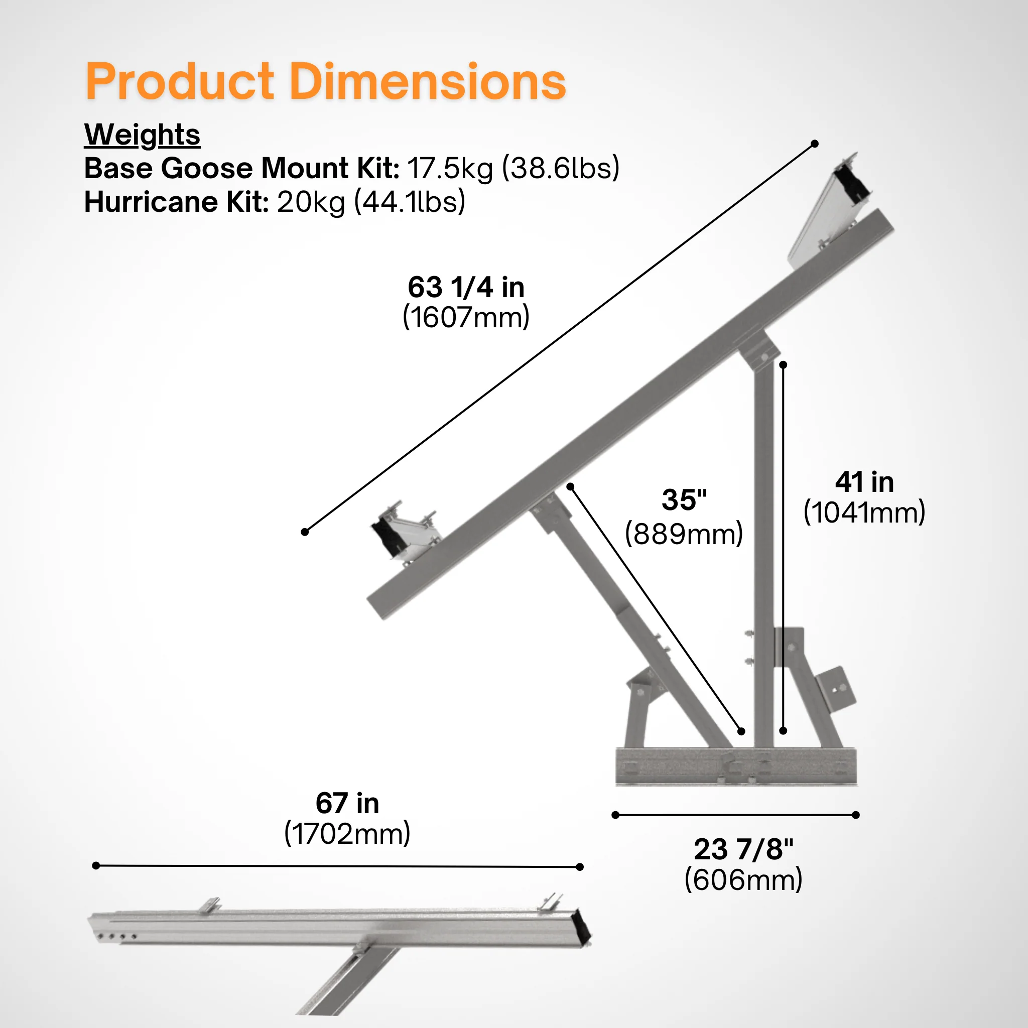 Maple Leaf Goose Ground Mount & 550W Solar Panel Bundles  | Flexible 4, 8, 16, 32 Panel Options - Image 8