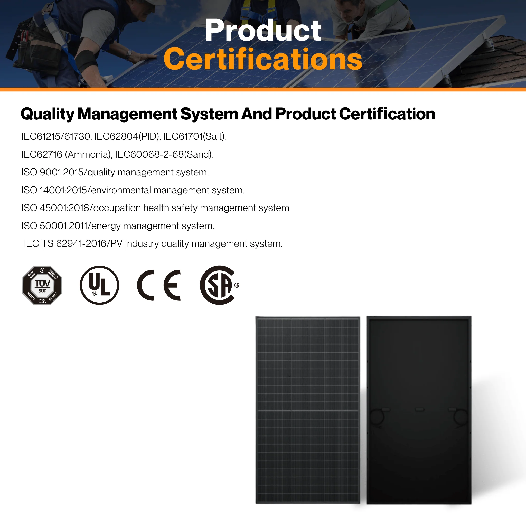 Maple Leaf 520W Monofacial Solar Panel - N-type TOPCon Full Black Solar Module | Aluminum Frame | IP68 Rated | Mc4 Connectors - Image 4