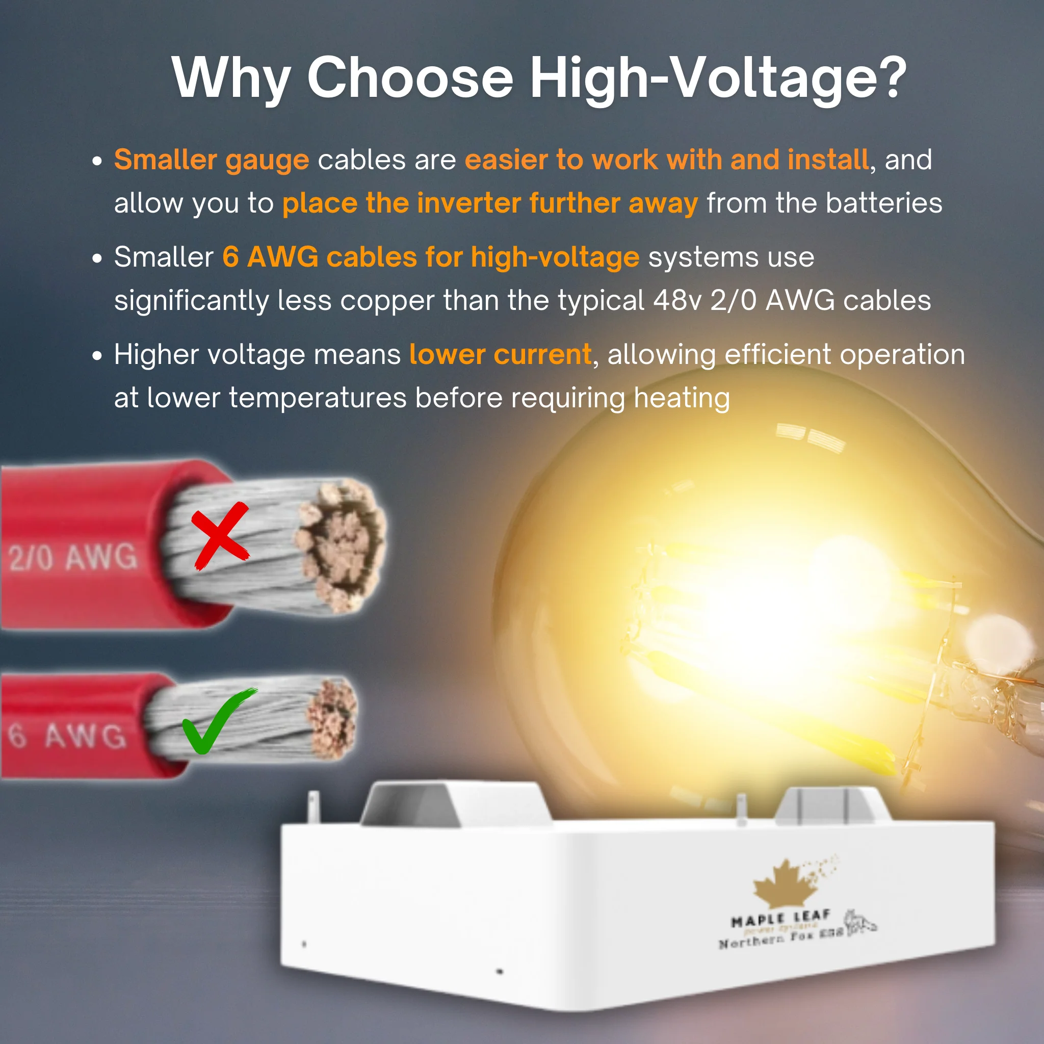 Maple Leaf Northern Fox ECS4000 High Voltage Slave Battery | 3.97kWh Scalable Storage | 90% DoD | LiFePO4 | IP65 Outdoor Rated | UL & UN38.3 Certified - Image 3