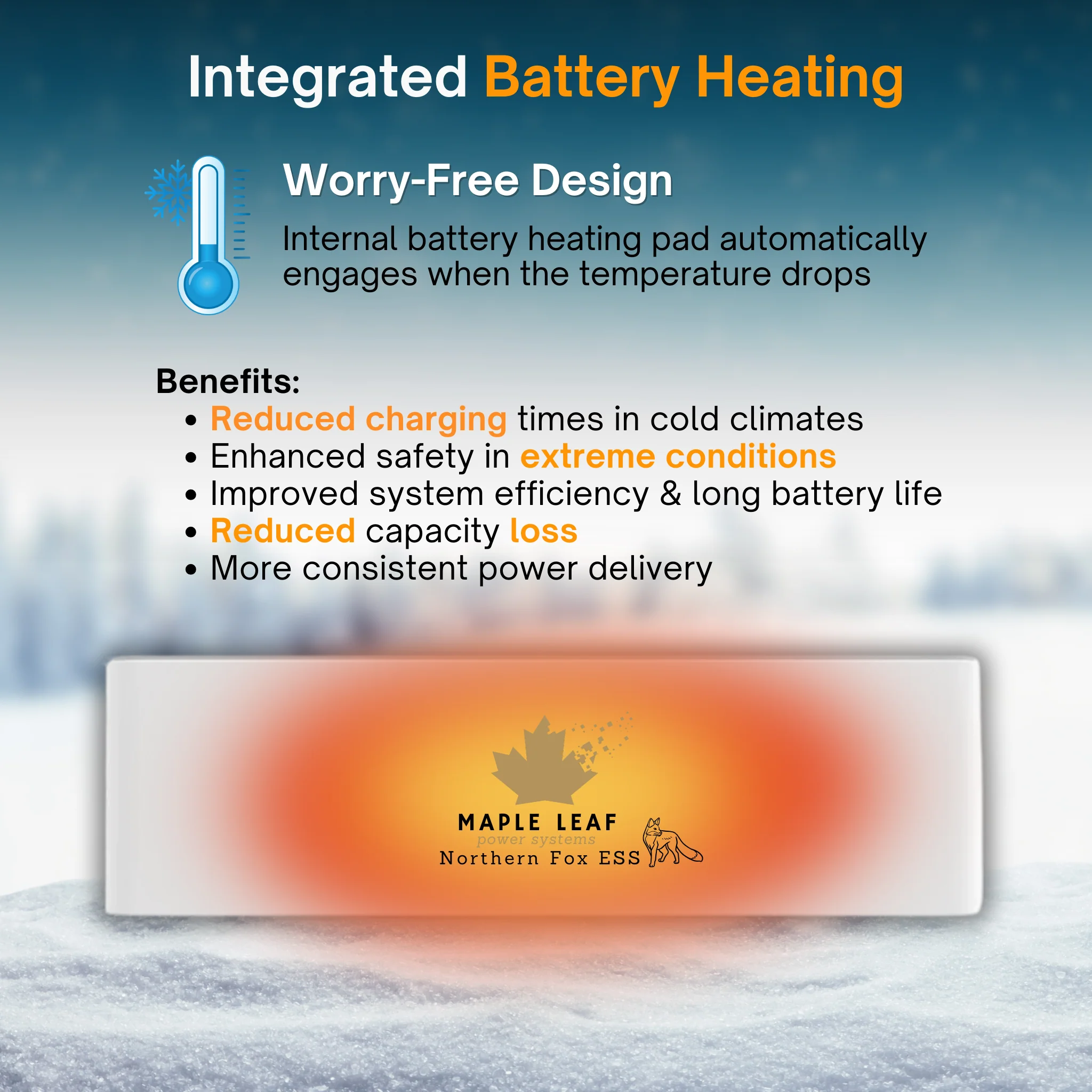 Maple Leaf Northern Fox ECS4000 High Voltage Slave Battery | 3.97kWh Scalable Storage | 90% DoD | LiFePO4 | IP65 Outdoor Rated | UL & UN38.3 Certified - Image 5