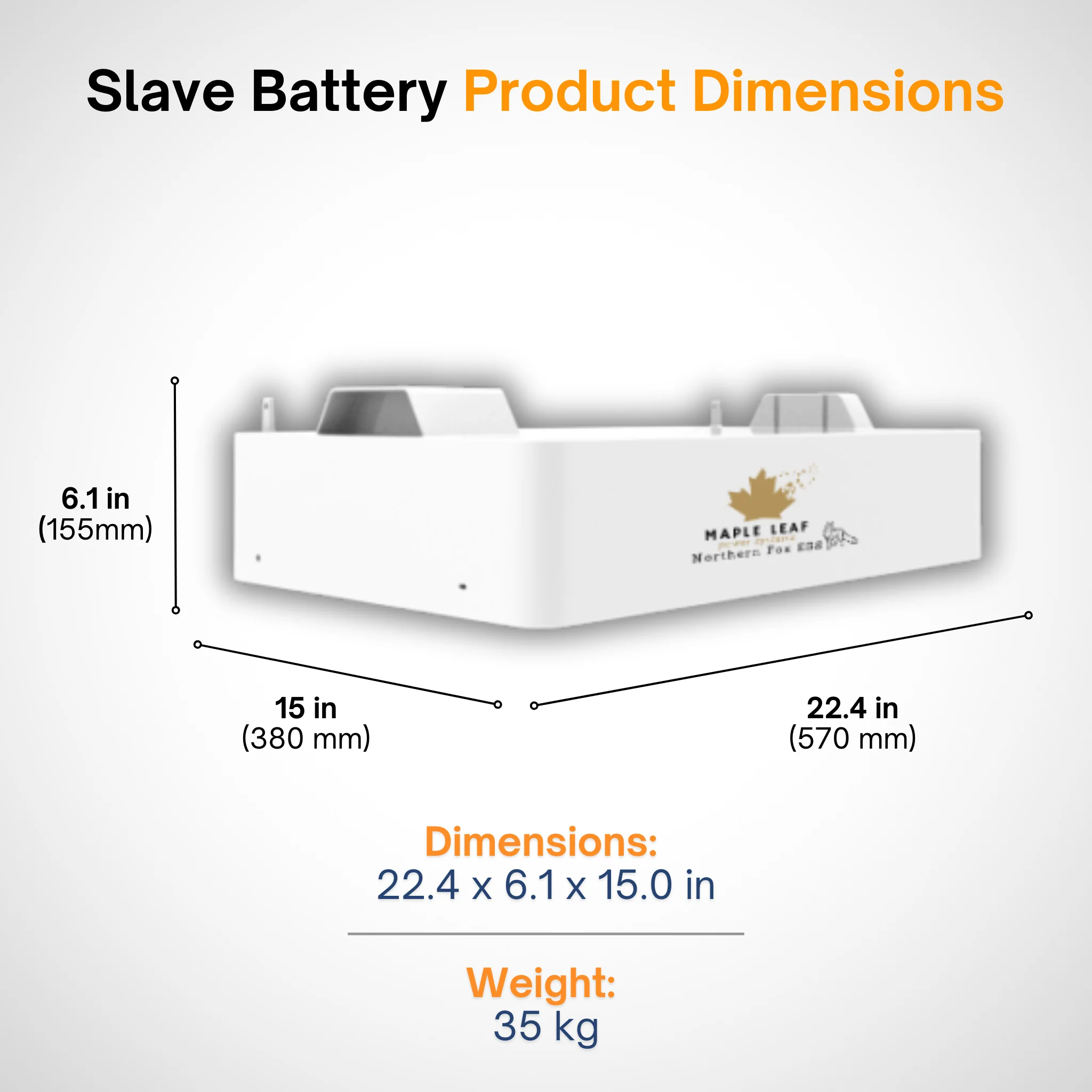 Maple Leaf Northern Fox ECS4000 High Voltage Slave Battery | 3.97kWh Scalable Storage | 90% DoD | LiFePO4 | IP65 Outdoor Rated | UL & UN38.3 Certified - Image 9