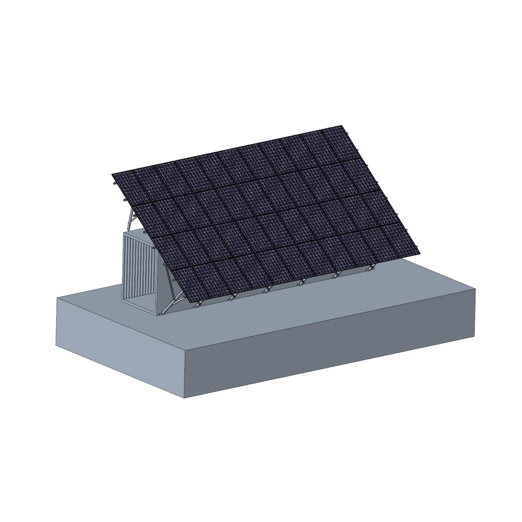 Shipping Container Mount System for 400w to 500w Solar Panels | 44-Panel Capacity | Heavy-Duty Solar Power Mounting System to Convert Shipping Container