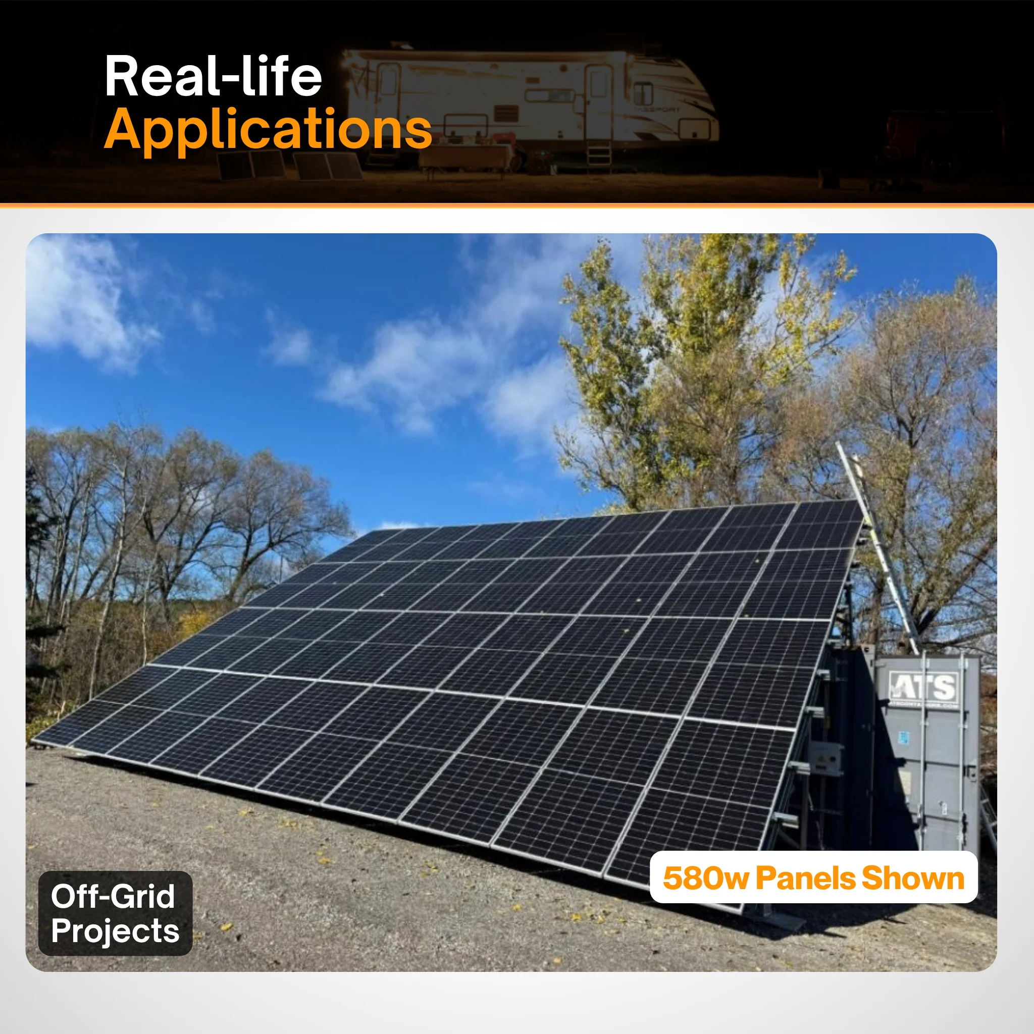 Shipping Container Mount System for 400w to 500w Solar Panels | 44-Panel Capacity | Heavy-Duty Solar Power Mounting System to Convert Shipping Container - Image 9
