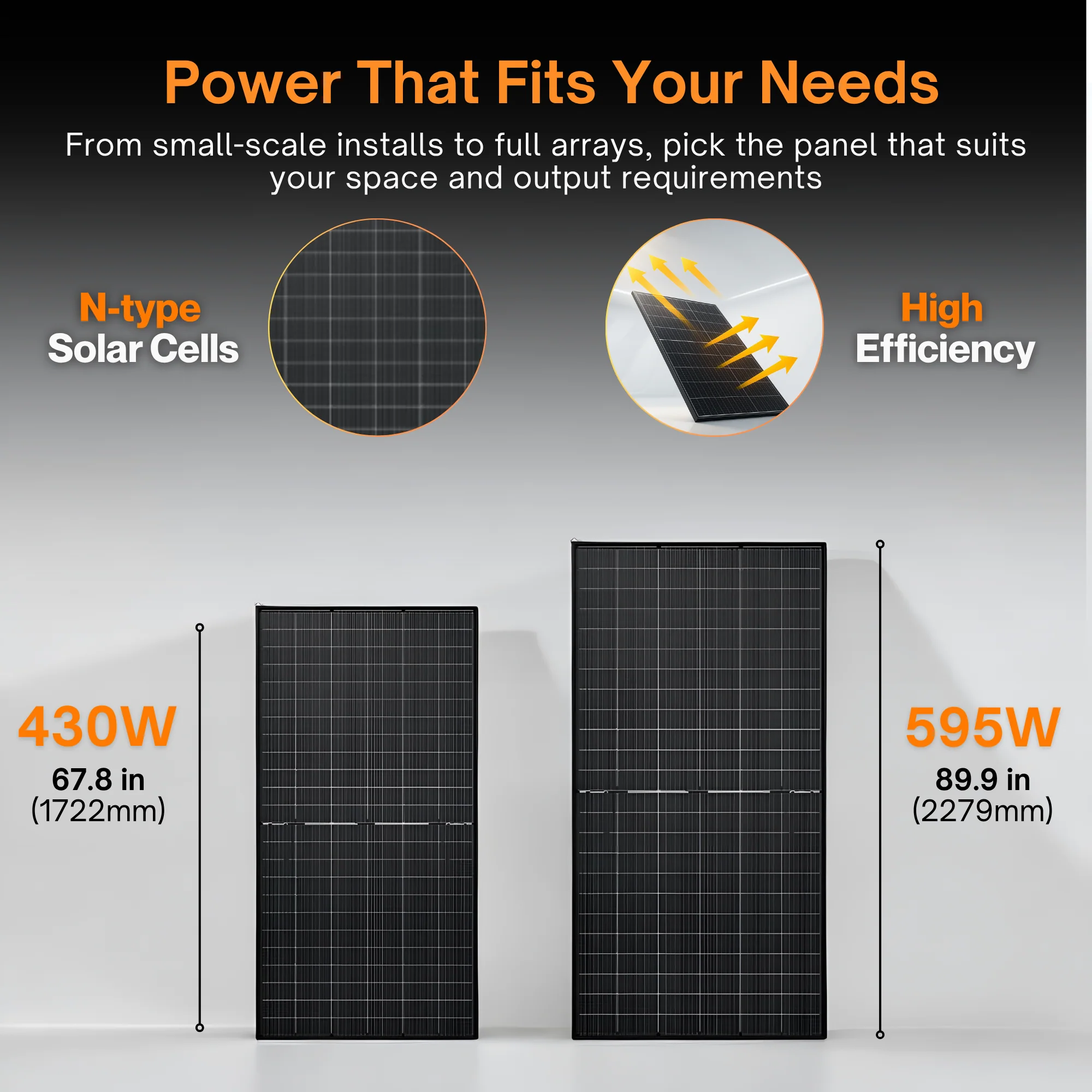 Maple Leaf All Black Bifacial Solar Panel 570W - W/ N-type Mono Cells | IP68 Junction Box & IP67 MC4 Cable - Image 7