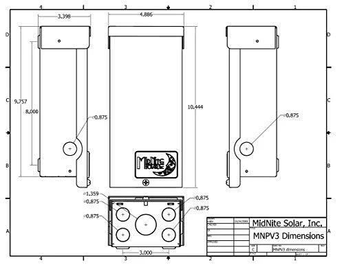 Midnite Solar Photovoltaic Combiner - 3-Position, Model# MNPV3 - Image 4