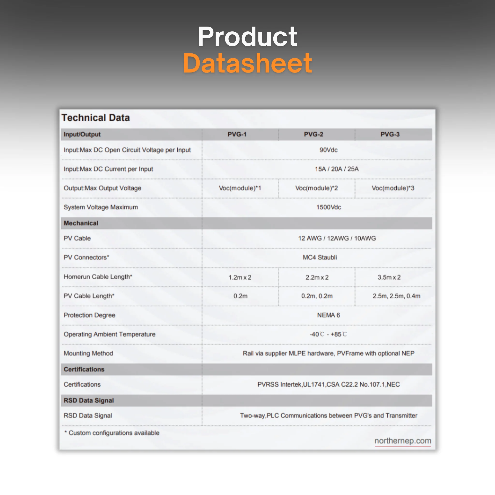 NEP PVG-2 Rapid Shutdown Solution | SunSpec-Compliant Solar RSD for NEC 690.12, UL 1741, and CSA C22.2 Compliance | Dual-Input, 1500V, MC4-Ready - Image 6