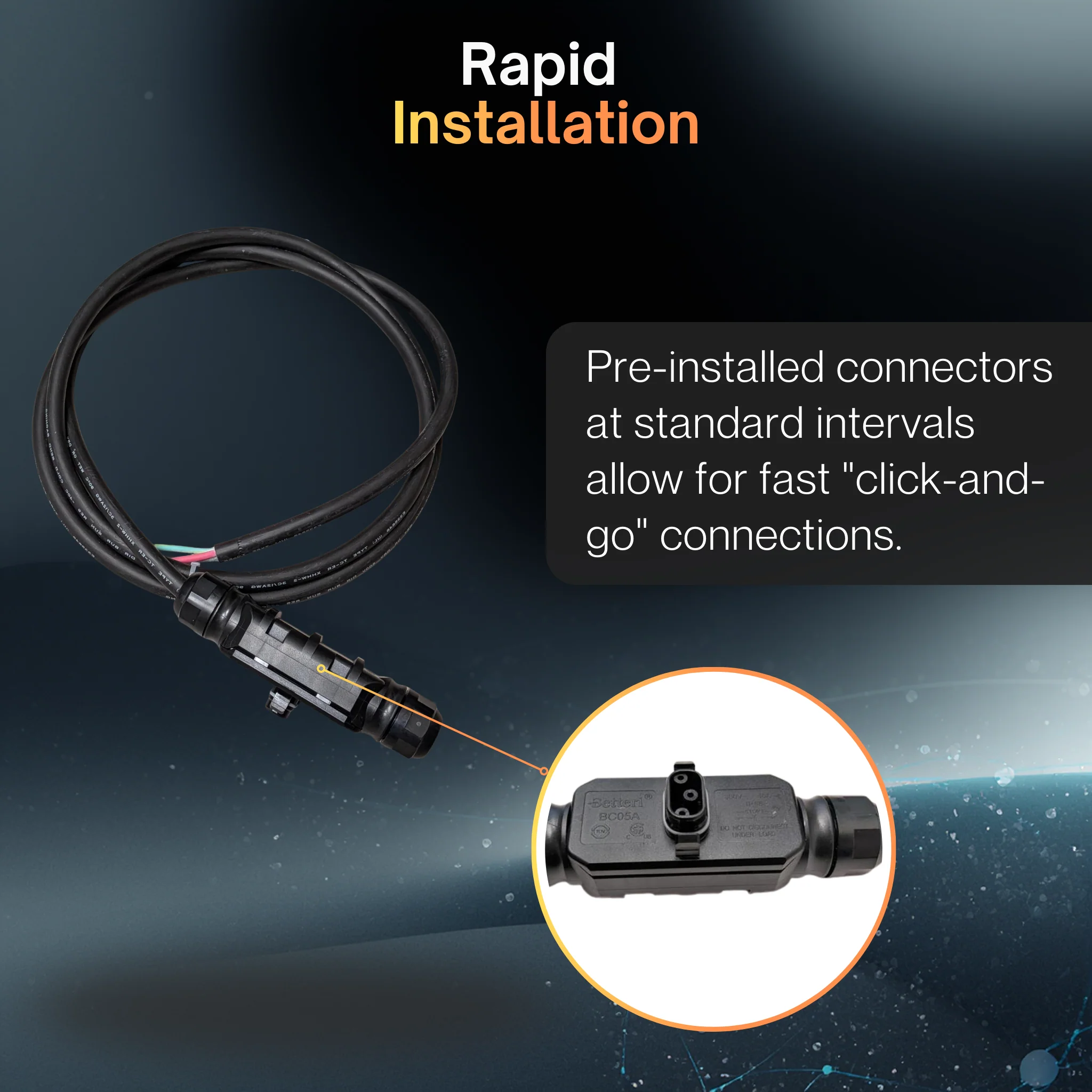 NEP AC Trunk Cable | 10 AWG Solar Microinverter Connection Cable - Image 3