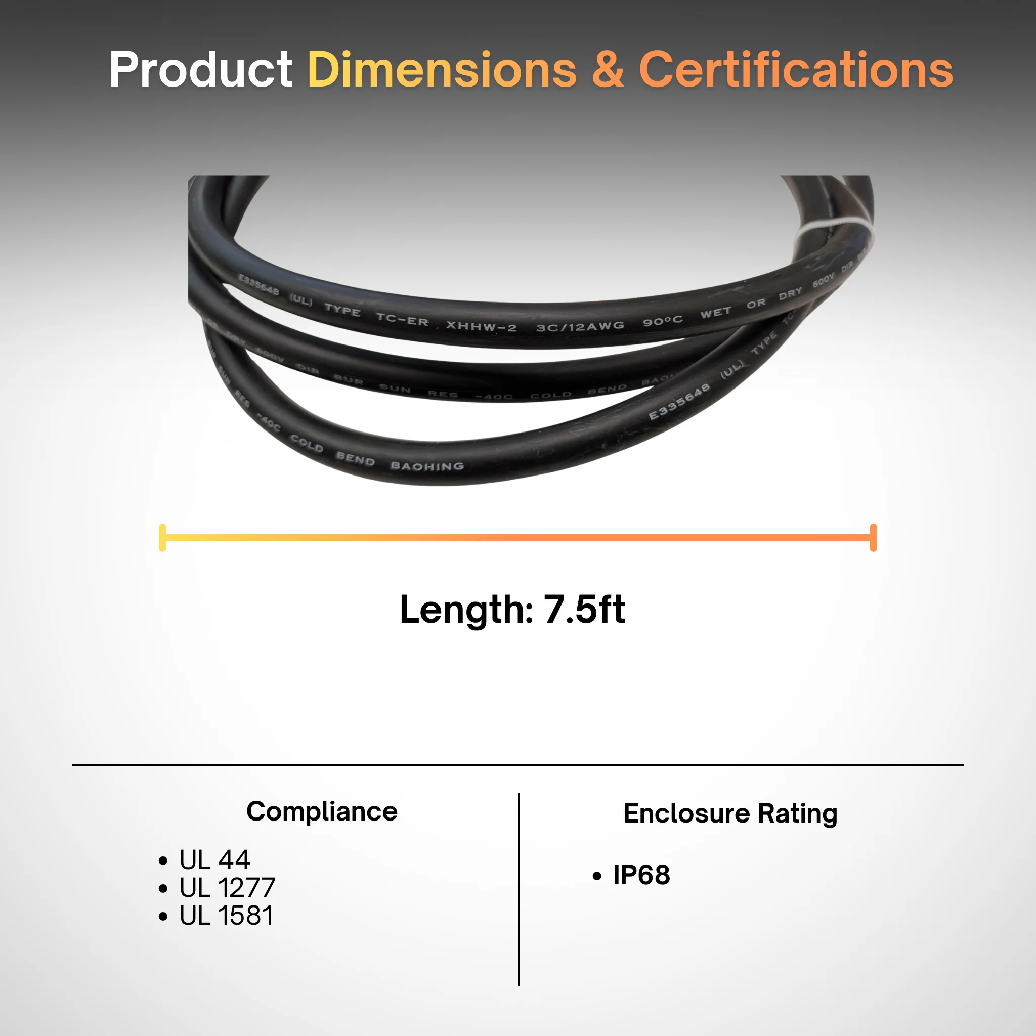 NEP AC Trunk Cable | 10 AWG Solar Microinverter Connection Cable - Image 6