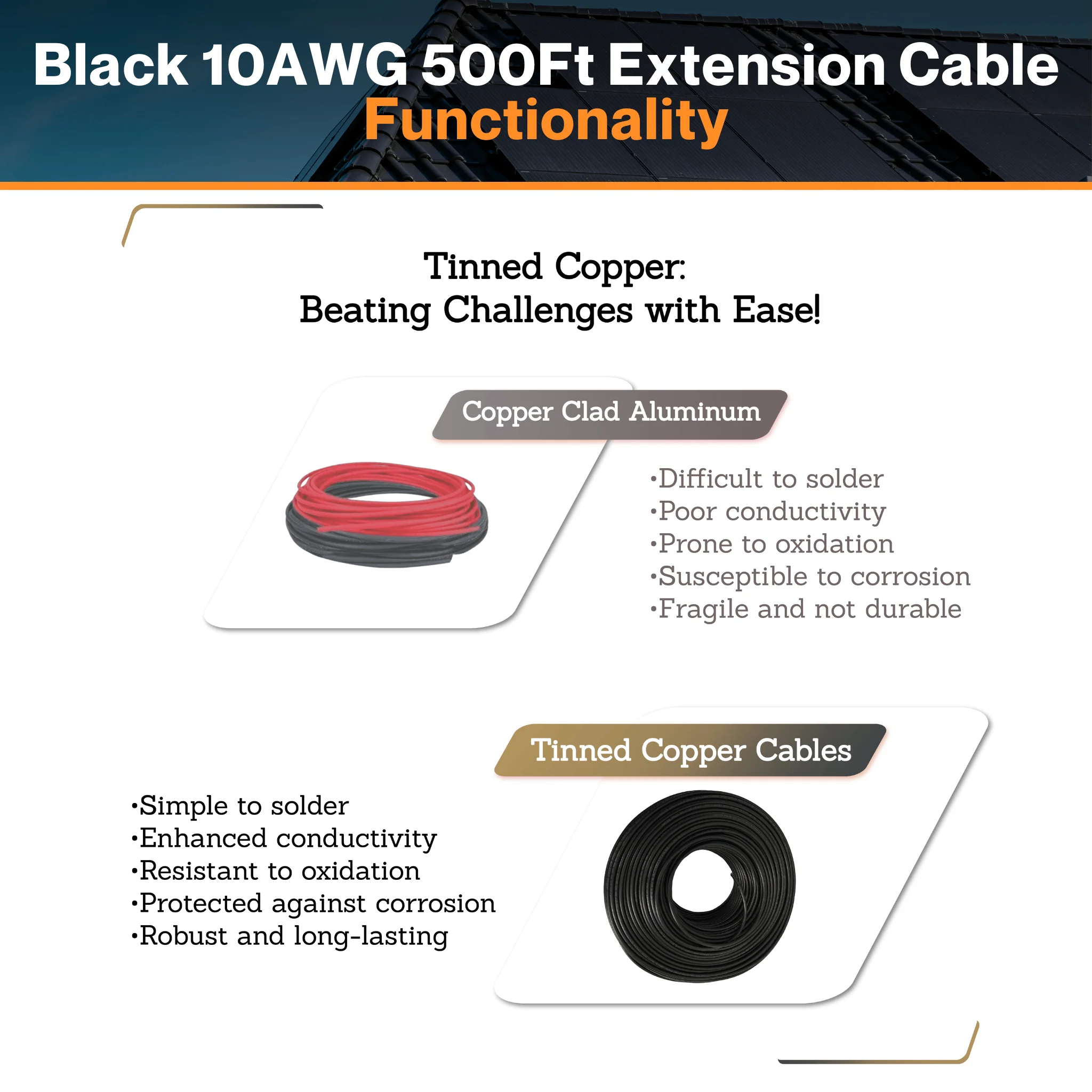 Maple Leaf Black 10AWG 500Ft Solar Extension Cable - Tinned Copper Wire | From RVs To Automotives | For Both Indoor & Outdoor | CSA Certified - Image 6