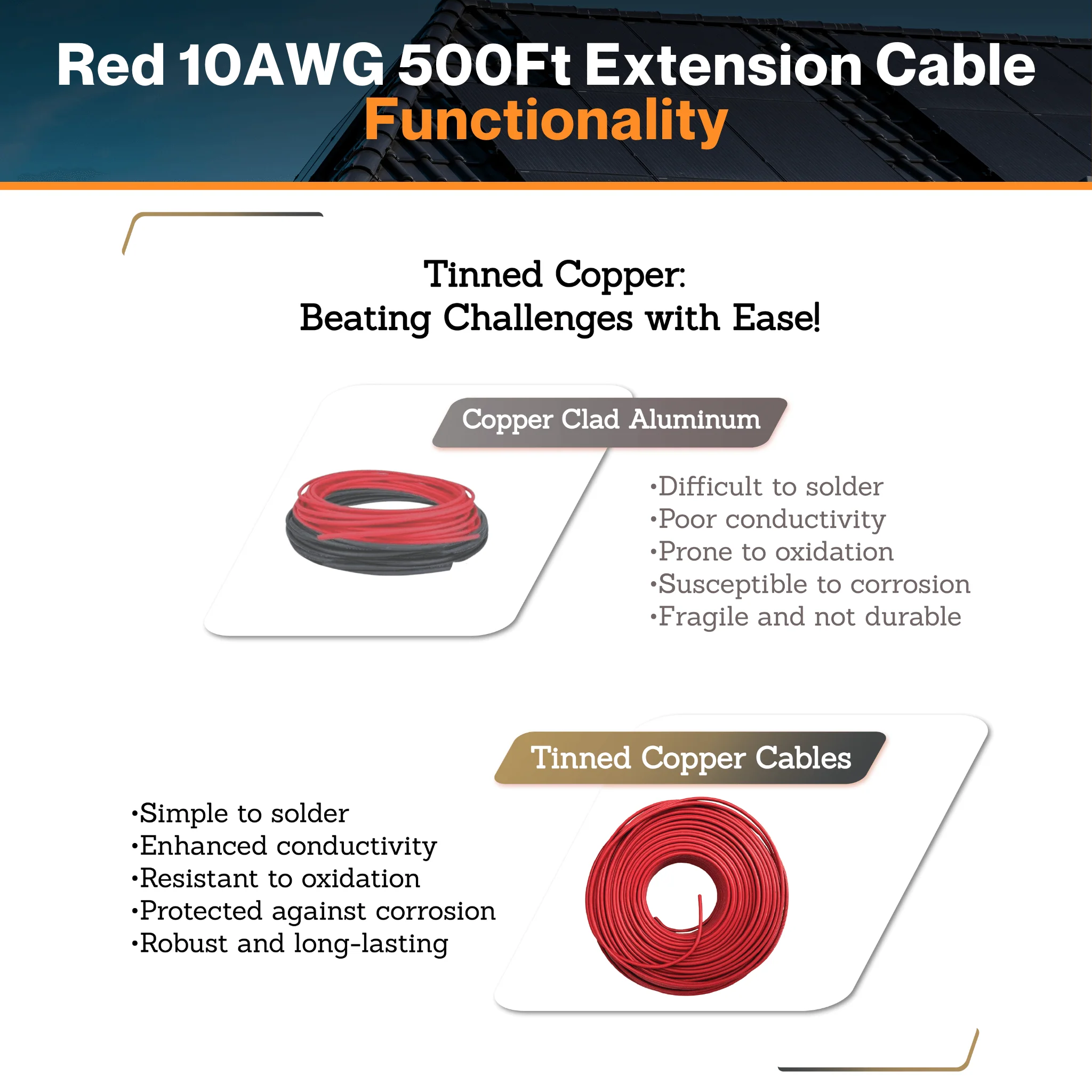 Maple Leaf Red 10AWG 500Ft Solar Extension Cable - Tinned Copper Wire | From RVs To Automotives | For Both Indoor & Outdoor | CSA Certified - Image 6