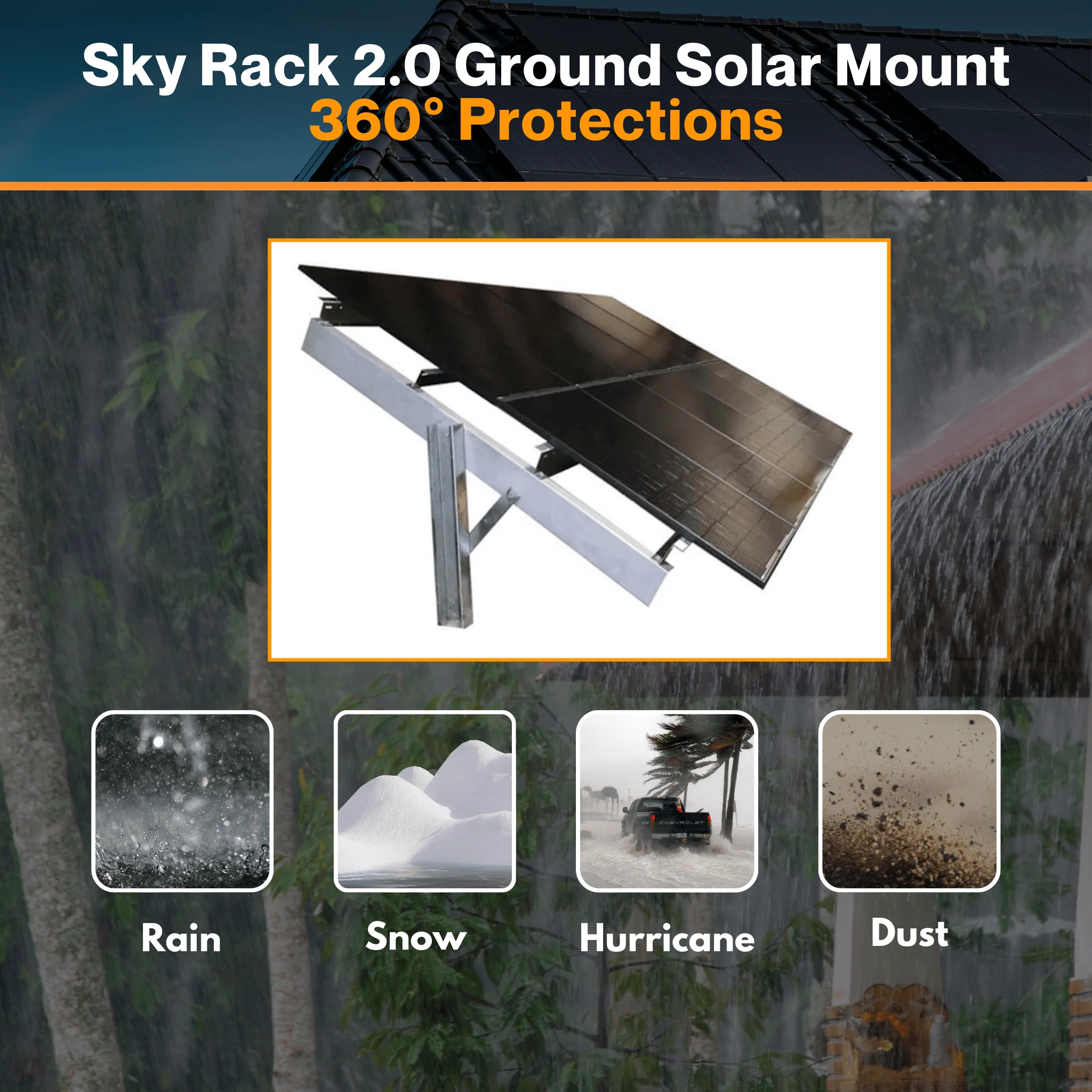 Sky Rack 2.0 Solar Panel Ground Mount | Fixed-Tilt Or Seasonal Adjustable - Image 6