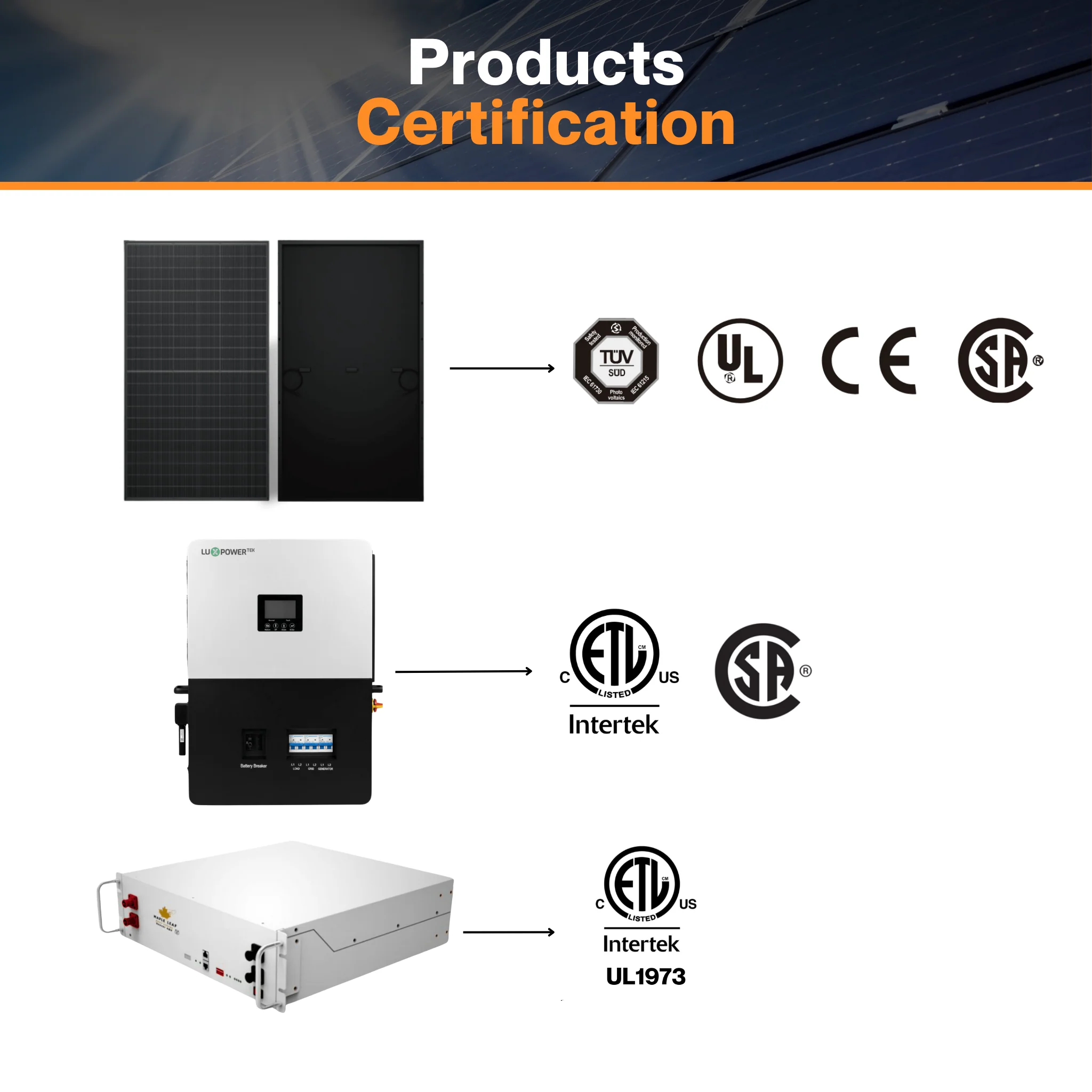 Luxpower SNA-US-6K Kit - Maple Leaf 520W Panels | 48v 100Ah Beaver Battery | Solar Power Kits for House, Cabin & Off-Grid - Image 5