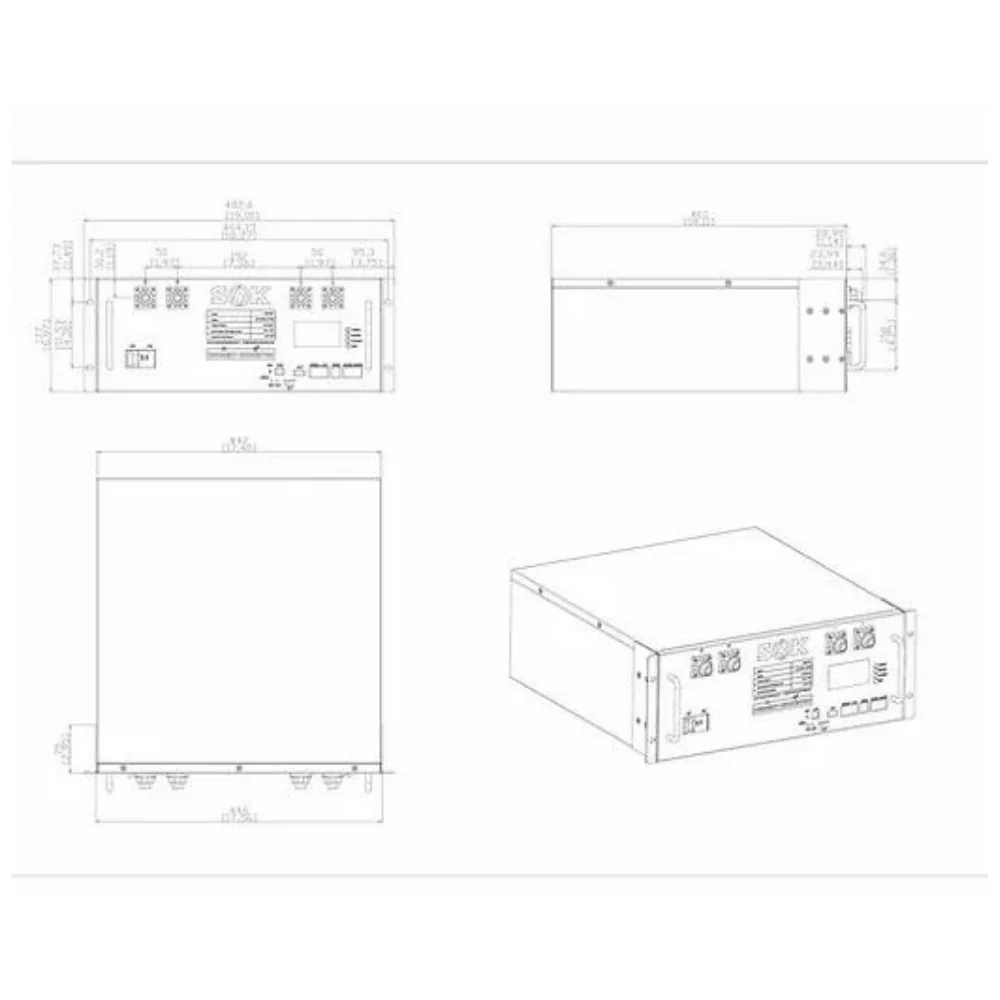 SOK Battery - 100Ah 48v | User-Serviceable | LiFePO4 Server Rack Battery | UL 1973 & UL9540A Certified - Image 8
