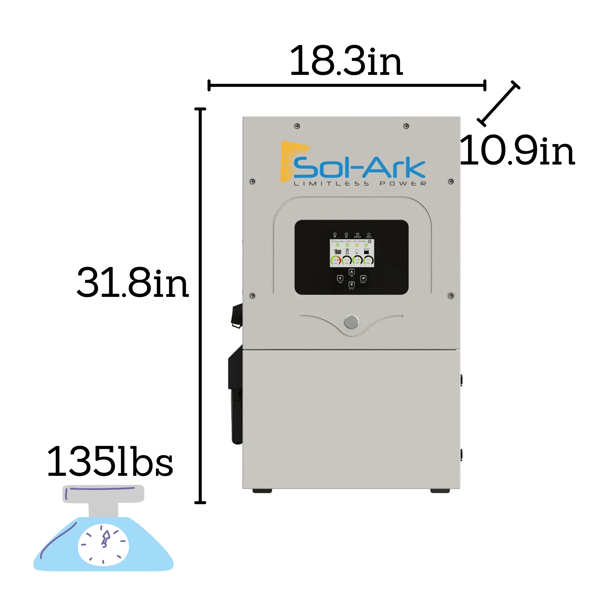 Sol-Ark 15K Hybrid Solar Power Inverter - All-In-One Inverter | With Max PV Of 19000w - Image 3