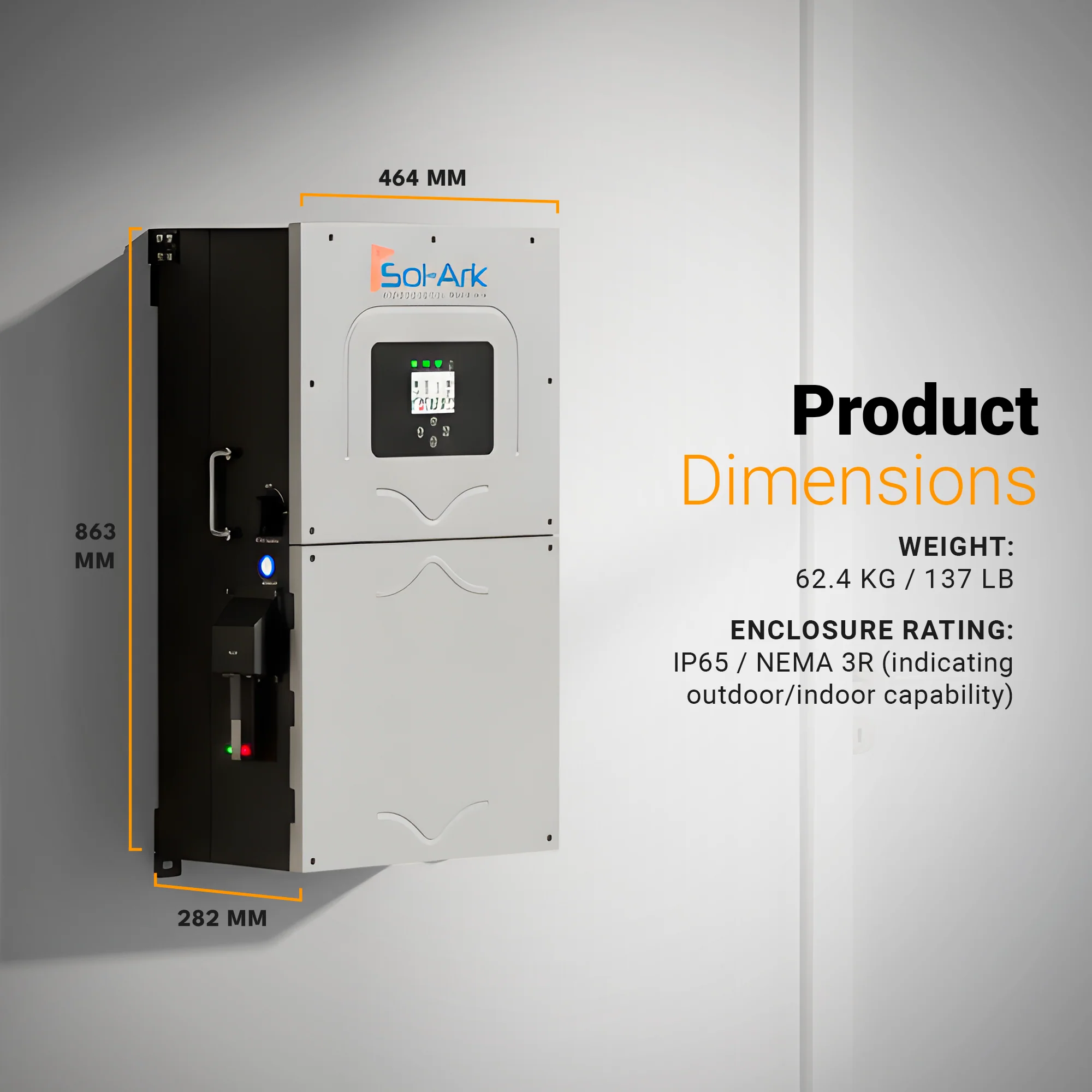 Sol-Ark 18K-2P Premium Hybrid Inverter (Limitless 18K-2P-LV) Whole-Home Backup | 18 kW Continuous / 36 kW Surge | 48 V Battery | 10-Year Warranty - Image 6
