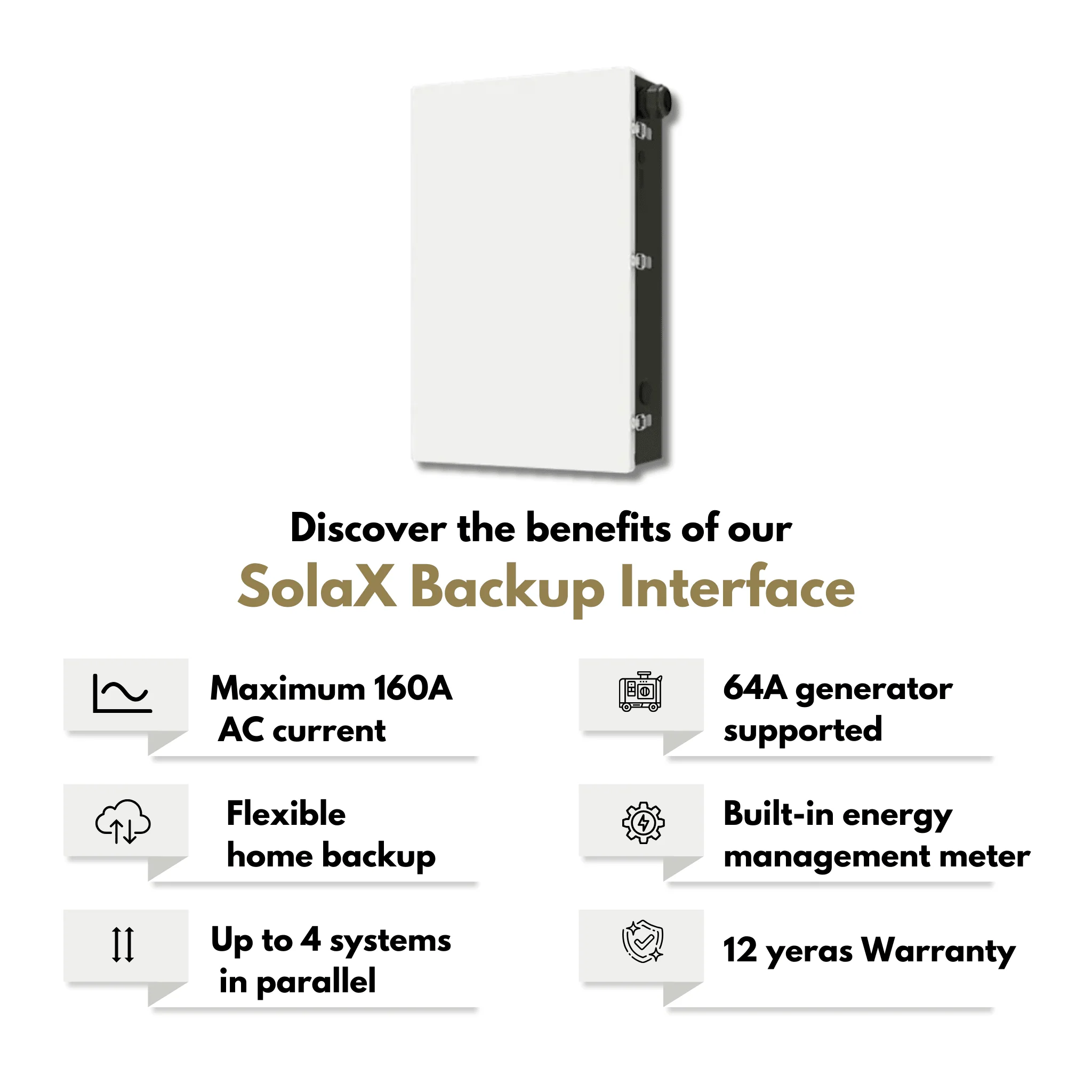 SolaX Backup Interface - 160A AC Current | Flexible Home Backup |4 Systems In Parallel | UL1741, CSA 22.2 NO.107 Certified - Image 6