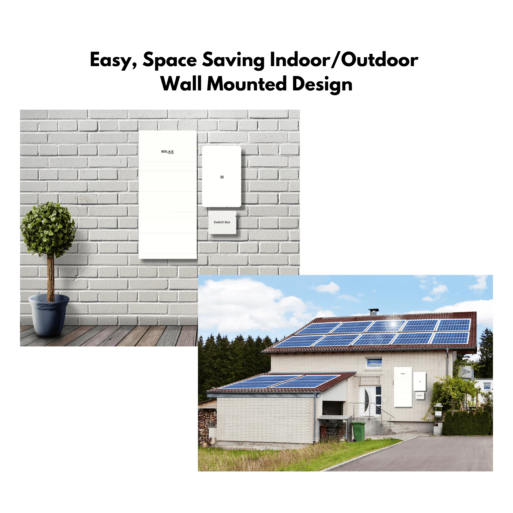 SolaX Wall-Mounted Bracket & Adjustment Package - 90° Degree | W/ 2 Pcs Folding Bracket - Image 2