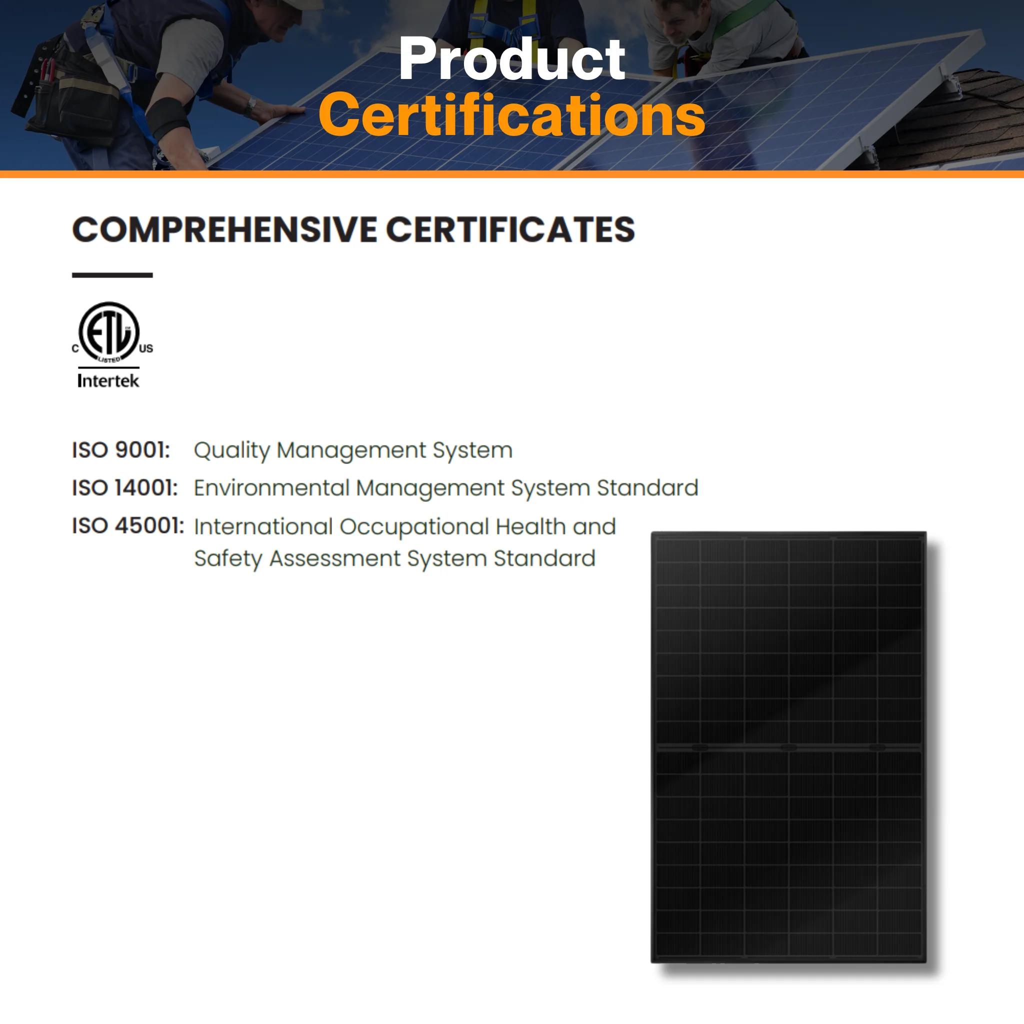 Thornova Black Bifacial Single Glass TOPCon Solar Panel TS-BBT54-425W - PALLET | Monocrystalline Cell | Aluminum Frame | IP68 Rating | Triple EL Tested - Image 4