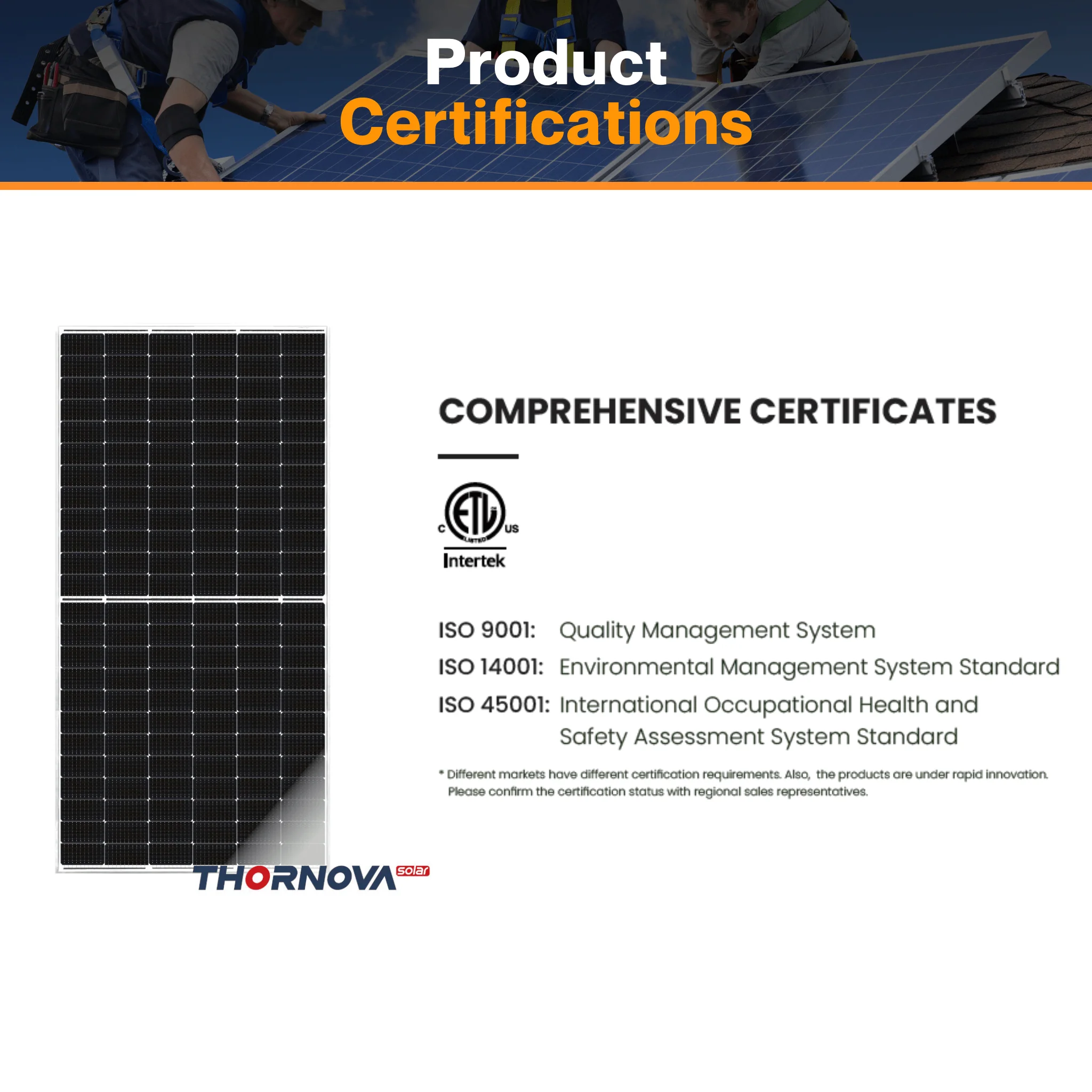 Thornova Solar 580W Solar Panel - TS-BGT72(580) - High-efficiency Bifacial Dual Glass TOPCon Module | IP68 Rating Junction Box | MC4-EVO2 Connector - Image 3